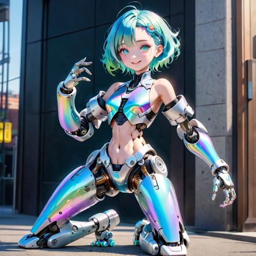 hatsune miku,miku,kotobukiya,cyan,artistic roller skating,ai,aqua,vector girl,3d figure,minibot,roller skating,nova,vocaloid,mecha,game figure,mechanical,mech,cyborg,anime 3d,cosplayer,Anime,Anime,General