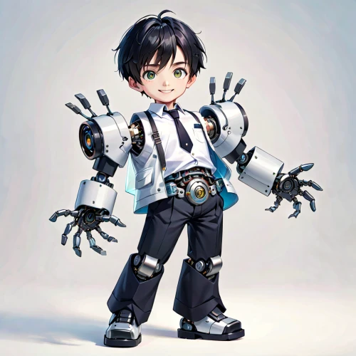 robotics,minibot,robotic,formal gloves,cybernetics,vax figure,robot,humanoid,anime boy,handymax,game figure,stylish boy,topspin,yukio,prosthetics,mechanical,3d figure,crawler chain,kai,3d man,Anime,Anime,General