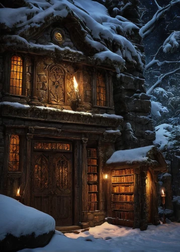 winter house,winter village,snow house,snowhotel,the cabin in the mountains,warm and cozy,snow shelter,snowed in,ancient house,bookstore,witch's house,snow scene,the gingerbread house,wooden house,winter window,snow roof,log cabin,nordic christmas,miniature house,traditional house,Conceptual Art,Daily,Daily 04