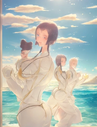 open sea,white figures,at sea,the endless sea,the people in the sea,beach background,by the sea,underwater background,euphonium,perfume,sun bride,lily family,birds of the sea,the beach pearl,the sea,lover's beach,sea,sea ocean,white clothing,under the water,Game&Anime,Manga Characters,Blue Fantasy