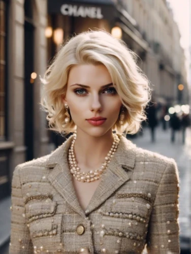 blonde woman,pearl necklace,blue jasmine,short blond hair,great gatsby,femme fatale,gena rolands-hollywood,charlize theron,pearl necklaces,vintage fashion,vintage woman,cool blonde,gatsby,female hollywood actress,business woman,vanity fair,businesswoman,blonde girl,blond girl,woman in menswear