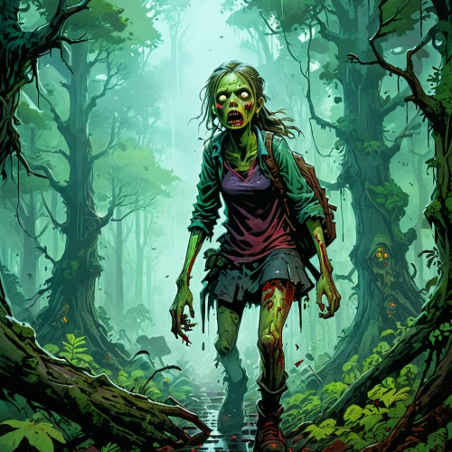 zombie,undead warlock,hag,haunted forest,game illustration,forest man,halloween wallpaper,primitive man,zombies,undead,goblin,background ivy,halloween background,scarecrow,walker,the wanderer,game art,days of the dead,predator,the ugly swamp,Conceptual Art,Fantasy,Fantasy 08