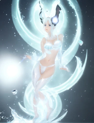 ice queen,tiber riven,the snow queen,fantasia,firedancer,nine-tailed,aquarius,constellation unicorn,fantasy woman,siren,celestial,fire angel,celestial body,water nymph,summoner,sorceress,flame spirit,white rose snow queen,astral traveler,faun,Game&Anime,Manga Characters,Fantasy