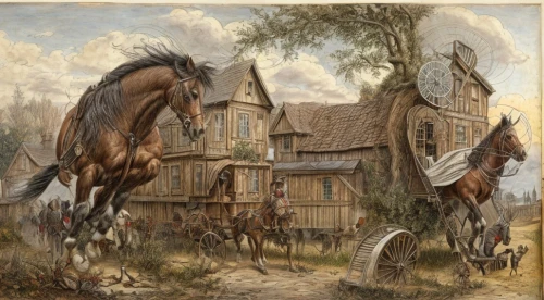 hunting scene,man and horses,village scene,riding school,frisian house,two-horses,horse herd,horses,the horse at the fountain,horseman,horse supplies,groenendael,brown horse,horse-drawn,horse herder,stables,horse stable,pony farm,münsterland,dutch landscape,Game Scene Design,Game Scene Design,Renaissance