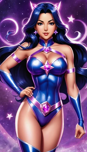 starfire,fantasy woman,horoscope libra,super heroine,goddess of justice,zodiac sign libra,super woman,la violetta,la nascita di venere,blue enchantress,wonderwoman,superhero background,the enchantress,libra,celestial body,malva,zodiac sign gemini,sorceress,fantasia,star mother,Illustration,Japanese style,Japanese Style 04