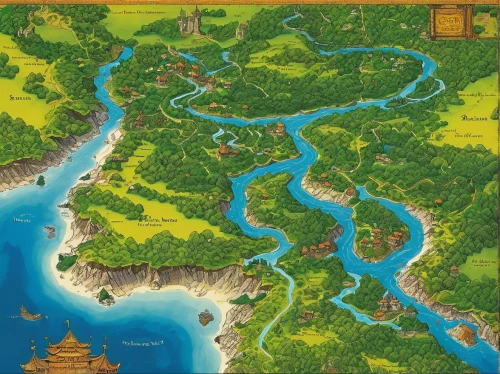 mekong,72 turns on nujiang river,river delta,laos,mekong river,vietnam,river course,river nile,asia,nile river,water courses,ganga,nile,the continent,monkey island,map world,travel map,maya civilization,a river,ganges,Illustration,Japanese style,Japanese Style 05