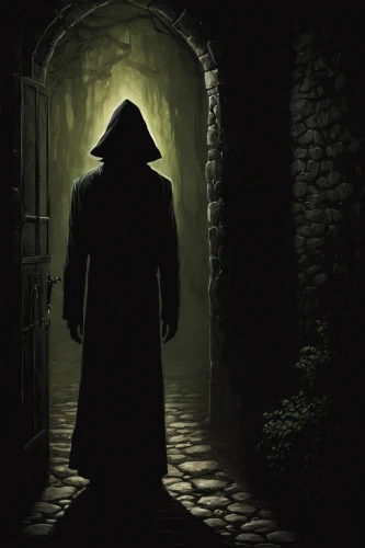 hooded man,grimm reaper,cloak,hollow way,grim reaper,sleepwalker,the mystical path,anonymous,jrr tolkien,play escape game live and win,mysterious,doctor doom,dark art,adventure game,the wanderer,crypt,live escape game,background image,enter,in the shadows,Conceptual Art,Daily,Daily 04