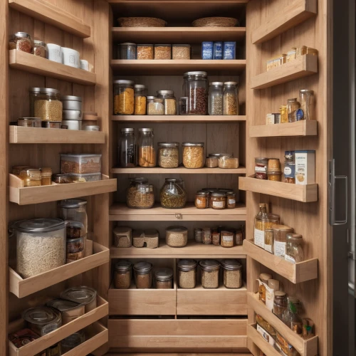 pantry,storage cabinet,cupboard,spice rack,food storage,food storage containers,preserved food,kitchen cabinet,dish storage,apothecary,shelving,kitchen cart,bathroom cabinet,shelves,canned food,compartments,under-cabinet lighting,cabinet,china cabinet,storage-jar,Photography,General,Natural