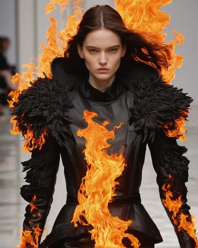 fire angel,human torch,fiery,woman fire fighter,burning hair,tisci,flame spirit,katniss,magma,fire devil,flame of fire,dancing flames,woman in menswear,gothic fashion,smouldering torches,high-visibility clothing,fashion design,flickering flame,menswear for women,goth like,Photography,Fashion Photography,Fashion Photography 10