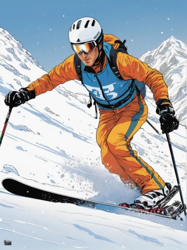 alpine skiing,telemark skiing,ski touring,ski cross,downhill ski binding,ski binding,ski equipment,winter sports,ski mountaineering,speed skiing,skiing,skier,piste,cross-country skier,nordic skiing,ski race,skiers,cross-country skiing,winter sport,freestyle skiing,Illustration,American Style,American Style 06