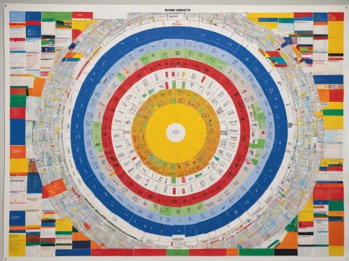 parcheesi,prize wheel,klaus rinke's time field,dartboard,color circle articles,colour wheel,planisphere,mexican calendar,copernican world system,dart board,wall calendar,rainbow world map,tear-off calendar,periodic table,color circle,tube map,dharma wheel,color wheel,world clock,magnetic compass,Conceptual Art,Daily,Daily 26