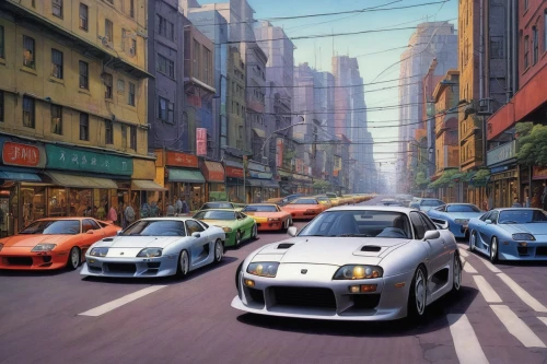 supercars,3d car wallpaper,fast cars,street racing,toyota supra,racing road,sports car racing,supra,mitsubishi gto,street canyon,nissan r89c,super cars,convoy,tags gt3,cars,gto,race cars,porsche 968,nissan skyline,race,Illustration,Children,Children 03