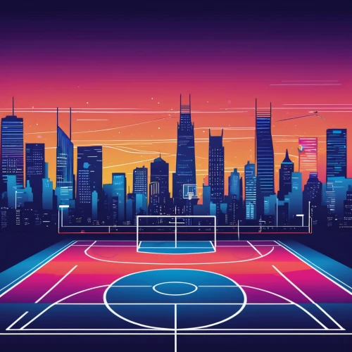 basketball court,nba,outdoor basketball,basketball,the court,soccer field,woman's basketball,streetball,basketball board,chicago skyline,connectcompetition,skyline,nets,city skyline,futsal,madison square garden,city,mobile video game vector background,new york skyline,backboard,Illustration,Black and White,Black and White 04