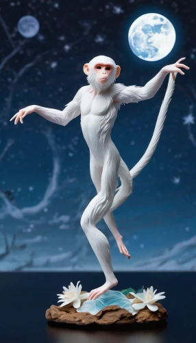 moon walk,moonbeam,3d figure,horoscope libra,figure skating,snow monkey,the zodiac sign pisces,monkey island,et,full moon day,tightrope walker,horoscope pisces,barbary monkey,miniature figure,equilibrist,violinist violinist of the moon,animal figure,figurine,figure skater,the monkey,Unique,3D,Garage Kits