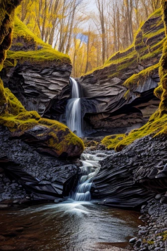 brown waterfall,bridal veil fall,flowing creek,ash falls,a small waterfall,cascading,mountain stream,ilse falls,water flow,water falls,flowing water,waterfalls,water flowing,waterfall,falls of the cliff,water fall,rushing water,fairyland canyon,united states national park,west virginia,Realistic,Landscapes,Icelandic