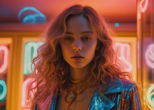 valerian,nerve,lily-rose melody depp,neon lights,motel,neon light,neon candies,comet,juno,jukebox,disco,jena,colored lights,neon,aura,neon ghosts,scene lighting,neon sign,hard candy,echo,Illustration,Realistic Fantasy,Realistic Fantasy 03