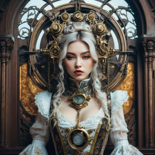 baroque angel,baroque,victorian lady,fantasy portrait,ornate,cinderella,rococo,victorian style,gothic portrait,priestess,rapunzel,mystical portrait of a girl,romantic portrait,fairy tale character,victorian,bylina,steampunk,white lady,cosplay image,angelica,Photography,Artistic Photography,Artistic Photography 12