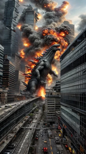 apocalyptic,apocalypse,godzilla,explosion destroy,explosions,explosion,fire breathing dragon,armageddon,doomsday,post-apocalyptic landscape,photo manipulation,airplane crash,post apocalyptic,the conflagration,post-apocalypse,earth quake,detonation,conflagration,exploding,tsunami,Common,Common,Natural