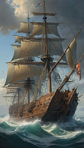 galleon ship,full-rigged ship,east indiaman,sea sailing ship,sail ship,caravel,sloop-of-war,galleon,tallship,steam frigate,barquentine,sailing ship,mayflower,tall ship,three masted sailing ship,sailing ships,frigate,naval battle,training ship,manila galleon,Illustration,Realistic Fantasy,Realistic Fantasy 44