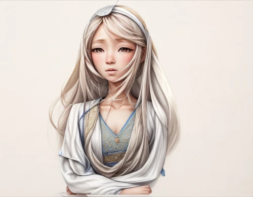 elven,oriental longhair,white lady,oriental girl,lotus art drawing,white bird,tilia,oriental princess,blanche,priestess,portrait background,white blossom,fantasy portrait,oriental,elphi,blond girl,japanese art,ginko,girl portrait,white dove,Common,Common,Natural