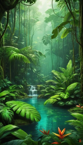 rainforest,cartoon video game background,rain forest,tropical jungle,frog background,forest background,full hd wallpaper,green wallpaper,green waterfall,tropical greens,tropical and subtropical coniferous forests,forest landscape,landscape background,green forest,jungle,tropical floral background,tropics,underwater oasis,background view nature,tropical island,Conceptual Art,Daily,Daily 07