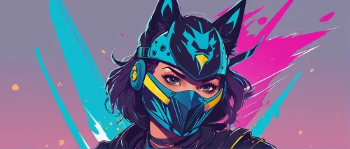 vector girl,raven rook,pink quill,jackal,masquerade,corsair,vector art,beak the edge,neon arrows,rook,80's design,drift,tracer,garish,vector graphic,cyber,3d crow,pink vector,vector illustration,crow queen,Illustration,Paper based,Paper Based 19