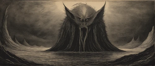 nine-tailed,pall-bearer,kelpie,horn of amaltheia,sepulchre,abyss,dark art,hinnom,schipperke,cloak,walpurgis night,black shepherd,ringed-worm,supernatural creature,end-of-admoria,angel of death,maelstrom,blackmetal,daemon,neophyte,Illustration,Black and White,Black and White 23