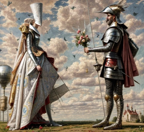 joan of arc,accolade,don quixote,the order of the fields,fleur-de-lys,dispute,floral greeting,excalibur,way of the roses,courtship,knight festival,man and wife,knight armor,bach knights castle,murals,st martin's day,conquistador,corpus christi,young couple,flower delivery,Common,Common,Commercial