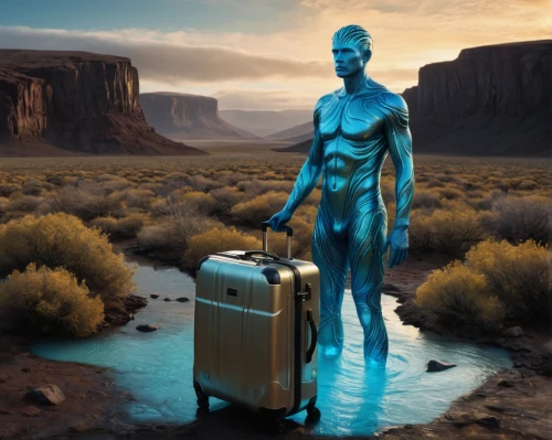 dr. manhattan,suitcase,dead vlei,traveller,luggage,traveler,leather suitcase,baggage,travel woman,astral traveler,bodypaint,travelers,icemaker,iceman,bodypainting,silver surfer,neon body painting,merfolk,suitcases,air new zealand,Photography,General,Natural