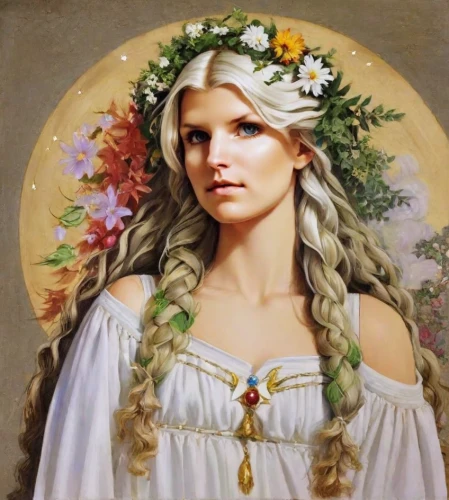 jessamine,girl in a wreath,flower crown of christ,floral wreath,golden wreath,wreath of flowers,laurel wreath,celtic queen,rose wreath,blooming wreath,holly wreath,girl in flowers,portrait of christi,celtic woman,flower crown,flower wreath,fantasy portrait,mystical portrait of a girl,portrait of a girl,wreath