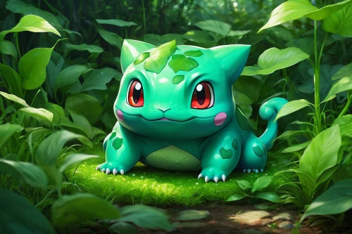 bulbasaur,forest dragon,emerald lizard,patrol,pixaba,green dragon,aaa,perched on a log,green frog,green wallpaper,forest animal,frog background,emerald,green,undergrowth,cynorhodon,in the tall grass,growth icon,green background,stitch,Conceptual Art,Fantasy,Fantasy 17