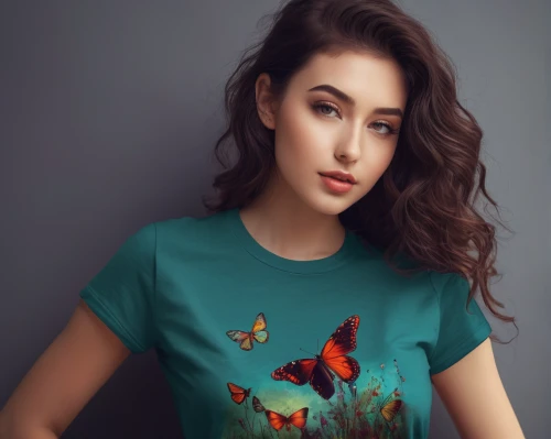 girl in t-shirt,black macaws sari,print on t-shirt,butterfly floral,blue birds and blossom,wild birds,tropical birds,birdlife,nature bird,birds with heart,king parrot,isolated t-shirt,t-shirt printing,flower and bird illustration,tropical bird,ornithology,butterfly green,wild bird,floral mockup,tshirt,Art,Classical Oil Painting,Classical Oil Painting 44