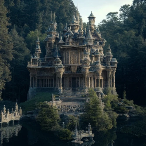 water castle,fairy tale castle,gold castle,fairytale castle,stone palace,palace,ghost castle,castle of the corvin,knight's castle,house in the forest,the palace,house of the sea,water palace,castle,europe palace,witch's house,marble palace,press castle,castelul peles,castles