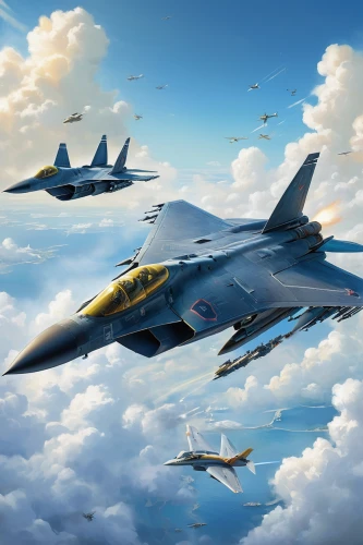sukhoi su-35bm,f-16,sukhoi su-30mkk,sukhoi su-27,f-15,mikoyan mig-29,air combat,fighter aircraft,kai t-50 golden eagle,supersonic fighter,saab jas 39 gripen,shenyang j-11,f a-18c,blue angels,boeing f/a-18e/f super hornet,supersonic aircraft,mikoyan-gurevich mig-21,cac/pac jf-17 thunder,shenyang j-6,shenyang j-8,Illustration,Abstract Fantasy,Abstract Fantasy 17
