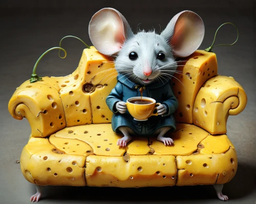 mousetrap,whimsical animals,mouse trap,vintage mice,anthropomorphized animals,straw mouse,mouse,musical rodent,mouse bacon,animals play dress-up,computer mouse,mice,chinchilla,white footed mouse,tea zen,ratatouille,white footed mice,teatime,rodents,year of the rat,Illustration,Abstract Fantasy,Abstract Fantasy 01