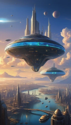 futuristic landscape,futuristic architecture,sky space concept,airships,cg artwork,sci fiction illustration,sci fi,scifi,sci - fi,sci-fi,federation,space ships,starship,alien ship,futuristic,sky city,alien world,valerian,metropolis,futuristic art museum,Conceptual Art,Fantasy,Fantasy 28