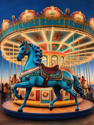 carousel horse,carnival horse,carousel,merry-go-round,colorful horse,laughing horse,children's ride,painted horse,merry go round,funfair,play horse,stagecoach,kutsch horse,vintage horse,weehl horse,dream horse,fairground,pegasus,brown horse,wooden horse,Illustration,Abstract Fantasy,Abstract Fantasy 11