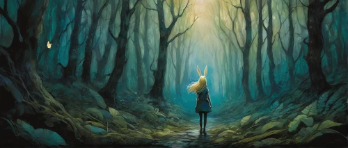 forest of dreams,light bearer,elven forest,forest background,world digital painting,enchanted forest,the forest,fairy forest,sci fiction illustration,forest path,the mystical path,fantasy picture,forest walk,ballerina in the woods,holy forest,forest,guiding light,games of light,the path,hollow way,Illustration,Abstract Fantasy,Abstract Fantasy 18