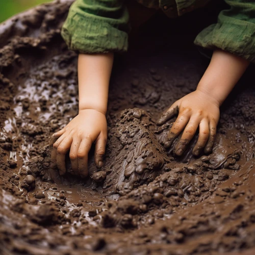 clay soil,soil erosion,mud wall,soil,clay floor,mud,mulch,mud village,cocoa powder,pile of dirt,mound of dirt,footprint,planting,clay doll,child's hand,mud wrestling,muddy,sandbox,chocolate shavings,baby footprint,Art,Classical Oil Painting,Classical Oil Painting 44