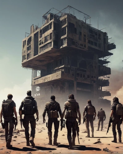 district 9,post apocalyptic,colony,blockhouse,dystopian,concept art,post-apocalyptic landscape,post-apocalypse,sci fi,sci - fi,sci-fi,scifi,game art,dystopia,dock landing ship,development concept,the hive,lost in war,dune 45,wasteland,Illustration,Realistic Fantasy,Realistic Fantasy 36