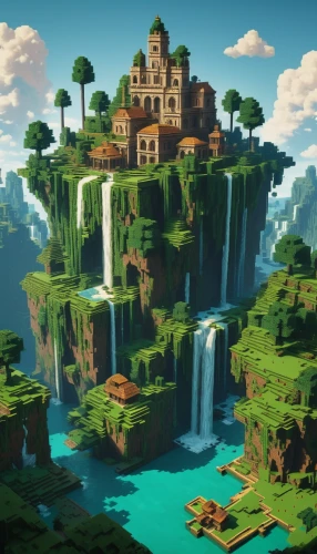 mushroom island,floating islands,floating island,water castle,meteora,flying island,wasserfall,3d fantasy,ash falls,mountain world,ancient city,castel,island suspended,bastei,mushroom landscape,peninsula,fantasy landscape,green waterfall,water falls,bastion,Art,Classical Oil Painting,Classical Oil Painting 25