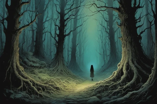 hollow way,haunted forest,forest path,the mystical path,forest road,the path,forest walk,the forest,forest dark,forest background,enchanted forest,the woods,forest of dreams,slender,pathway,holy forest,black forest,forest landscape,sci fiction illustration,forest,Illustration,Realistic Fantasy,Realistic Fantasy 16