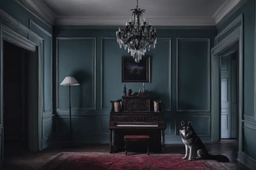 blue room,danish room,grand piano,basset bleu de gascogne,mazarine blue,the piano,concerto for piano,dark cabinetry,neoclassical,blue lamp,interiors,danish furniture,empty interior,chateau margaux,interior decor,ornate room,fortepiano,piano,royal interior,frisian house,Photography,Documentary Photography,Documentary Photography 20