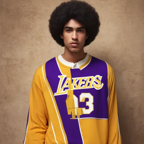 kareem,afro-american,jheri curl,afroamerican,afro american,pacer,basketball player,sports jersey,african american male,mamba,afro,purple and gold,globetrotter,young goat,african american,african-american,70's icon,prince,sports uniform,nba,Illustration,Realistic Fantasy,Realistic Fantasy 07