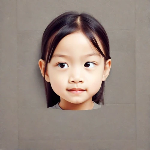 child portrait,droste effect,child art,child's frame,young girl,the girl's face,portrait background,portrait of a girl,girl portrait,luo han guo,virtual identity,doll's facial features,tan chen chen,choi kwang-do,child girl,girl in a long,cardboard background,icon magnifying,child,the little girl