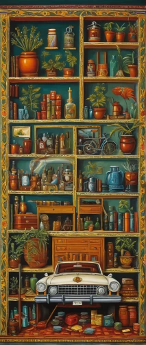sideboard,pantry,shelves,vintage kitchen,kitchen shop,plate shelf,the dining board,kitchenware,china cabinet,kitchen,the shelf,compartments,cabinet,persian norooz,compartment,kitchen cabinet,shelving,the kitchen,empty shelf,portuguese galley,Illustration,Abstract Fantasy,Abstract Fantasy 12