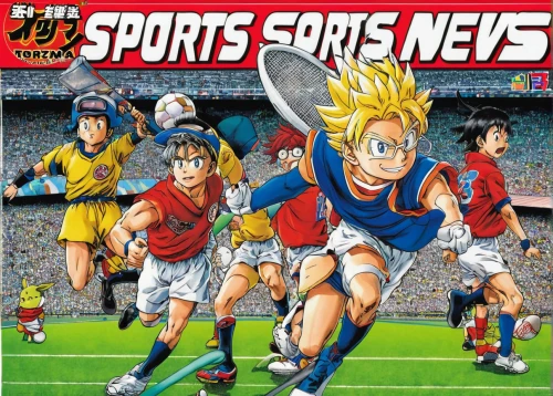 net sports,sports game,sports collectible,sport,sports,animal sports,ball sports,children's soccer,sports toy,sports sock,multi-sport event,magazine cover,six-man football,sports training,cover,sports prototype,sports equipment,playing sports,team sports,sports uniform,Illustration,Japanese style,Japanese Style 11