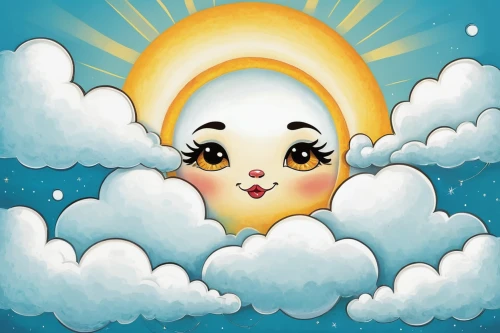 sun in the clouds,angel head,my clipart,sun through the clouds,sunburst background,weather icon,sunny side up,partly cloudy,sun ray,mother earth squeezes a bun,cloud image,cute cartoon image,cumulus,cloud shape frame,summer clip art,cumulus cloud,sun god,angel face,skype icon,heavenly ladder,Illustration,Abstract Fantasy,Abstract Fantasy 10