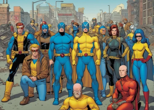 x-men,x men,xmen,comic characters,marvel comics,assemble,comic books,yellow and blue,pencils,cyclops,hero academy,marvels,cartoon people,color table,comic book,storm troops,personages,comic book bubble,clone jesionolistny,rangers,Illustration,American Style,American Style 15