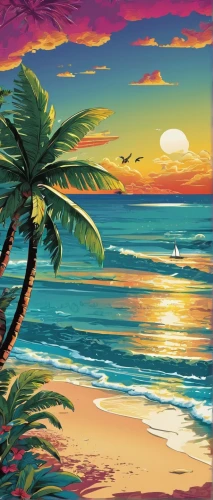 beach landscape,tropical beach,beach scenery,tropical sea,dream beach,tropics,beach background,sunset beach,summer background,ocean background,coast sunset,tropical island,coastal landscape,palmtrees,ocean paradise,luau,sunrise beach,honolulu,tropical floral background,hawaii,Illustration,Vector,Vector 21